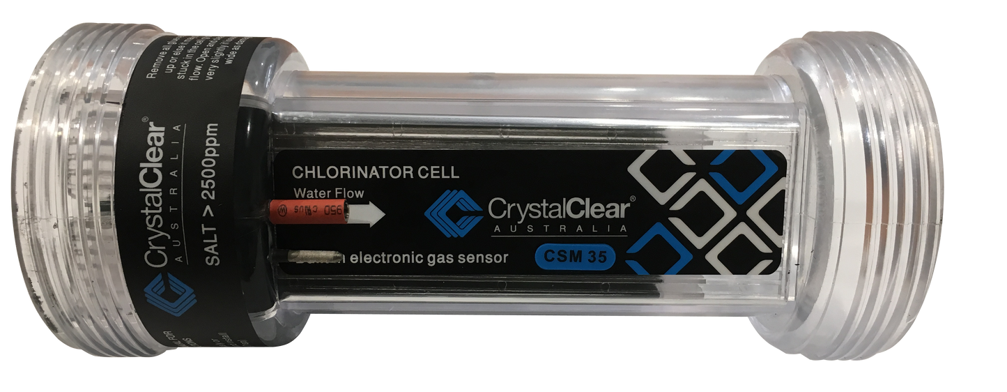 Crystal CSM35 RP Replacement Salt Cell Electrode Commercial ƒ?? 2 Year Warranty - Pro Pool Parts